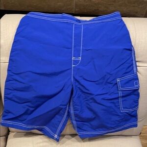 Lands’ End Youth Sz L Blue Swim Shorts
